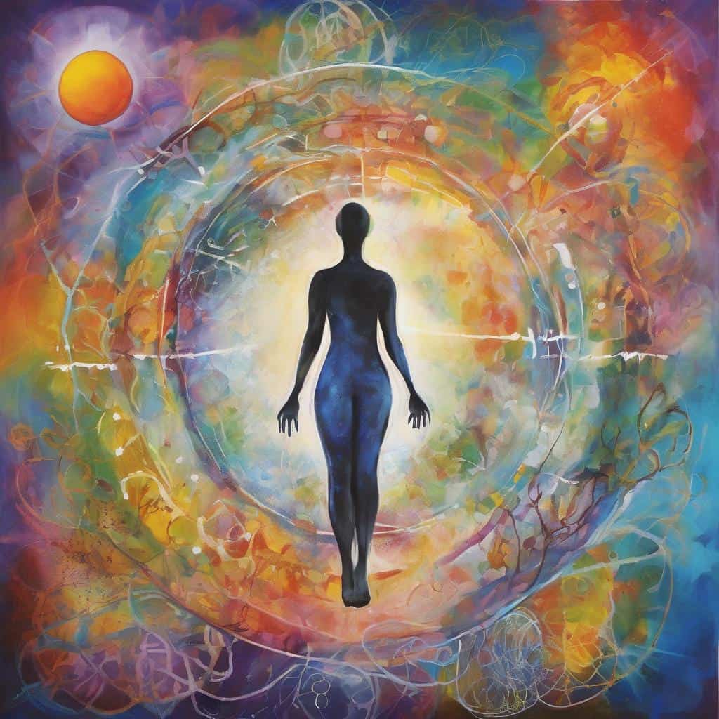 Ανθρώπινη φιγούρα σε φωτεινό φόντο, σύμβολο εξέλιξης και δράσης.