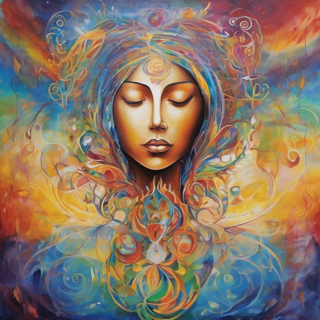 Ζωγραφική με όμορφα χρώματα και εμβάθυνση στην εσωτερική γαλήνη.